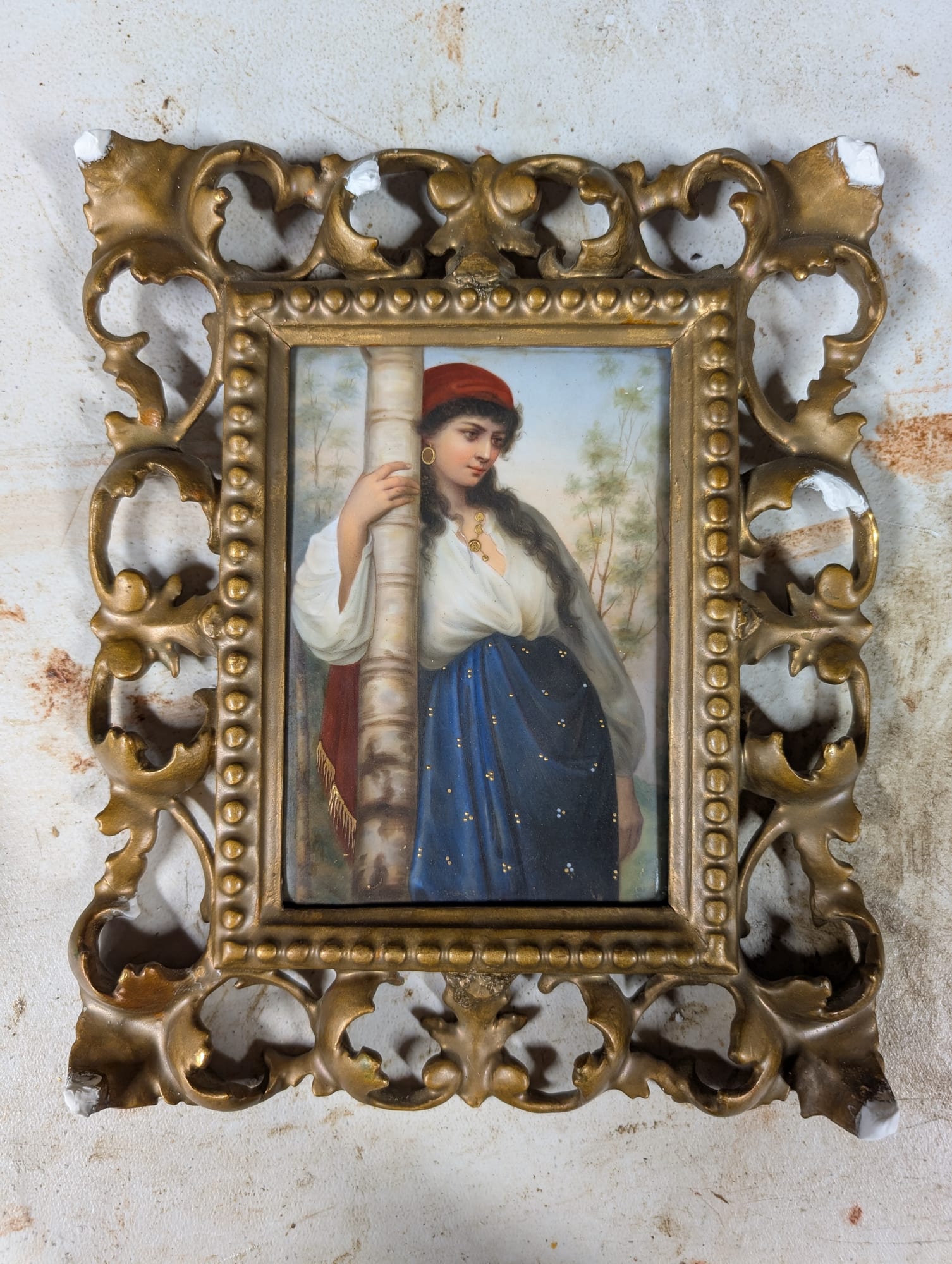 LadyWithRedBanadanaandBlueSkirt During