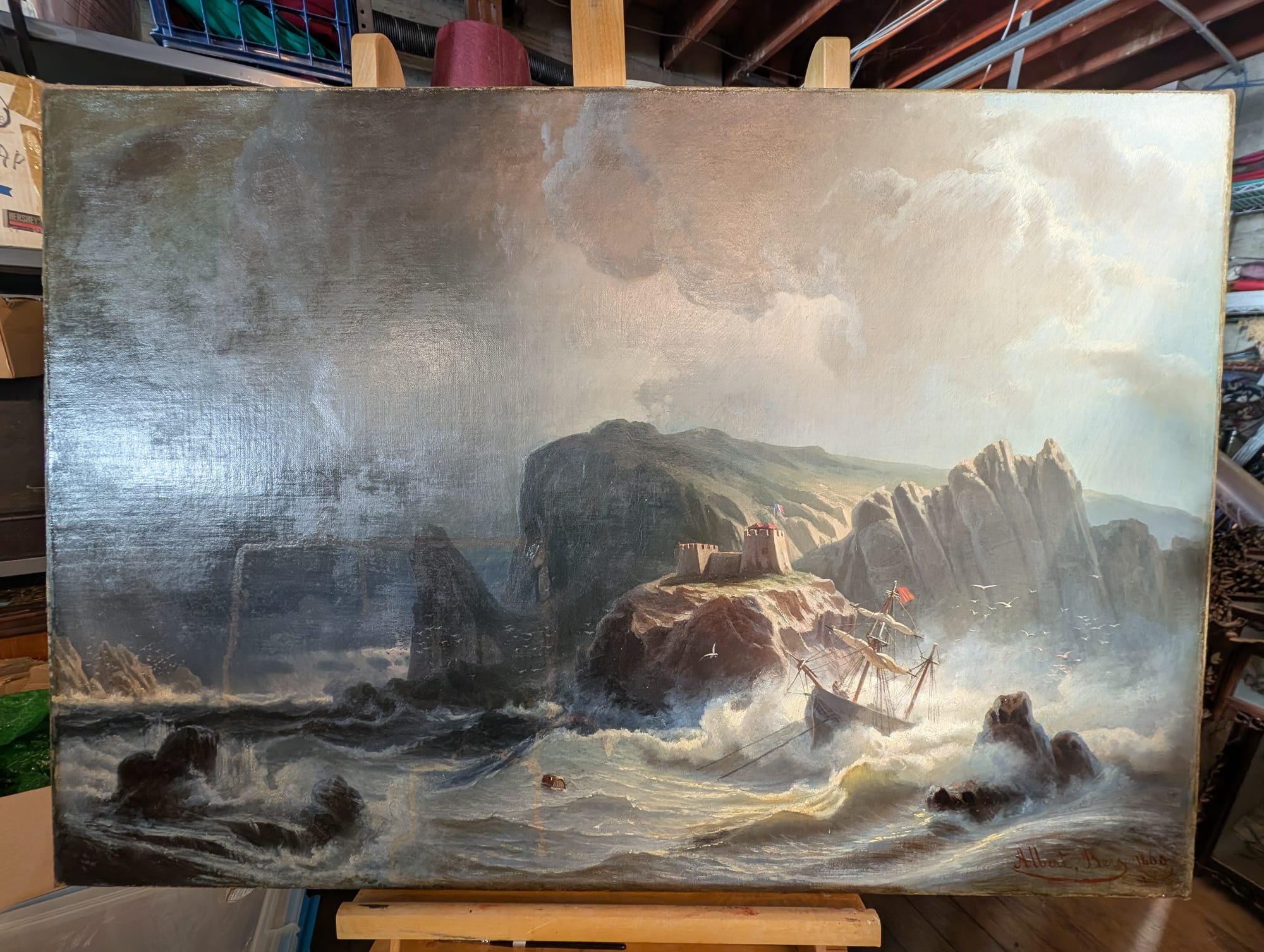 LargeStormyShipatSea During