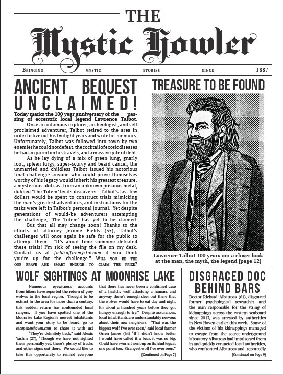 The Mystic Howler Newspaper